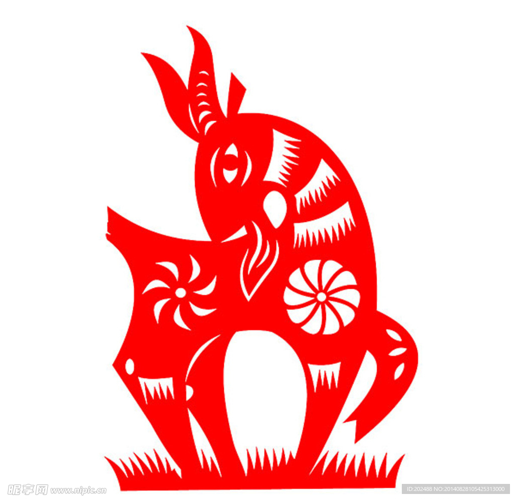 2014年 羊剪纸