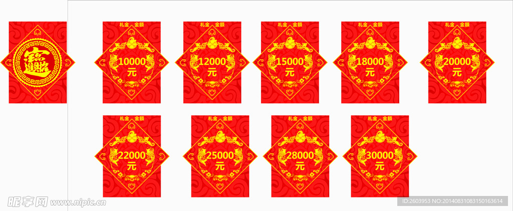 结婚礼金素材