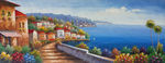 地中海风格油画 客厅