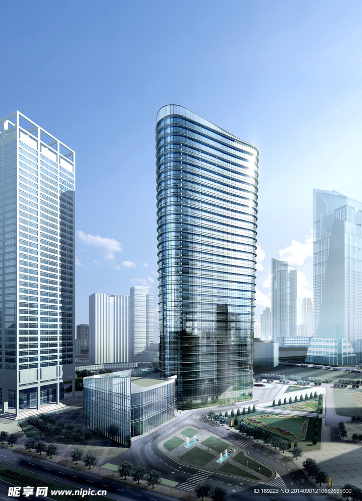 商业玻璃幕墙建筑效果