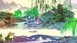 世外桃源梅花背景