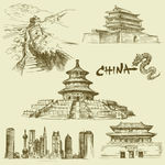 中国建筑插画