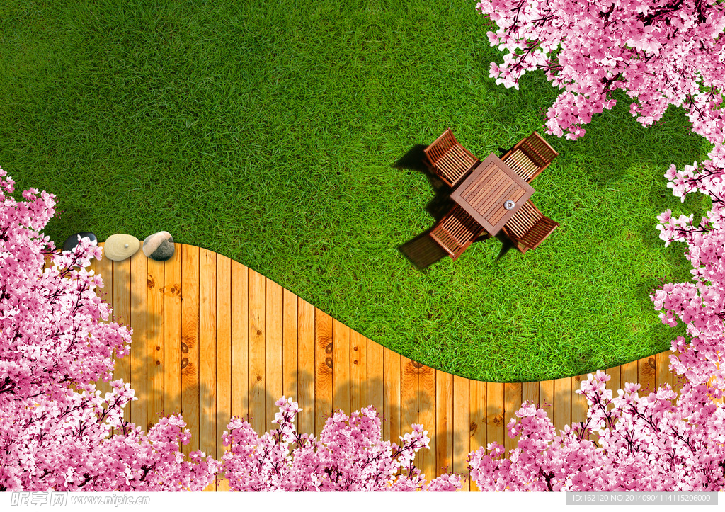 舒适 住宅 路 桌子 花