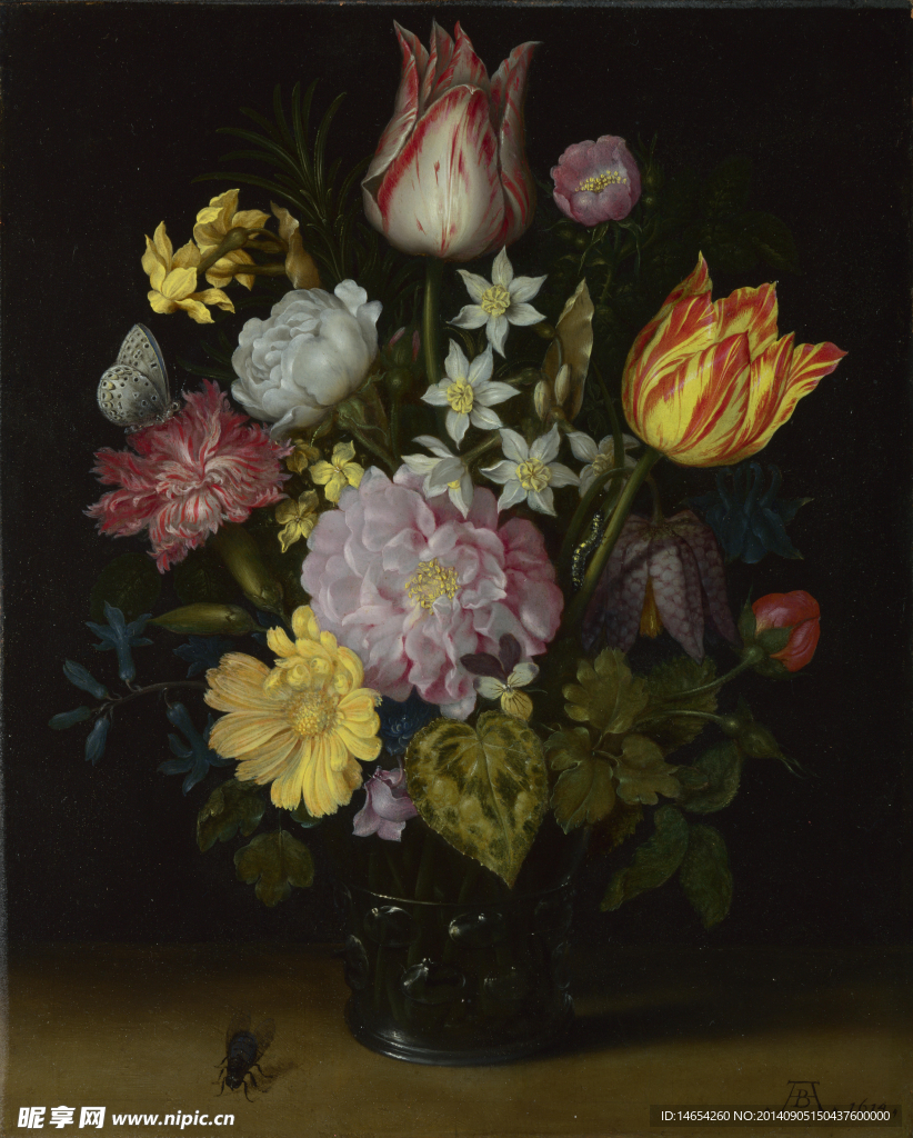 高清油画鲜花