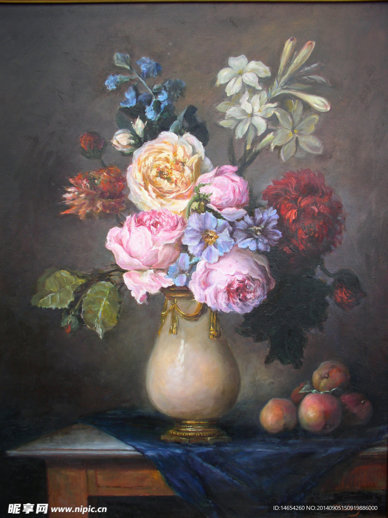 鲜花油画