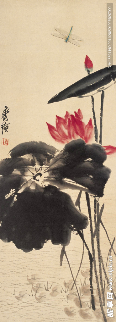 蜻蜓荷花