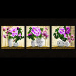 玉兰花牡丹花插花无框