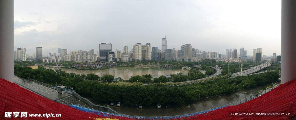 南宁民歌湖全景