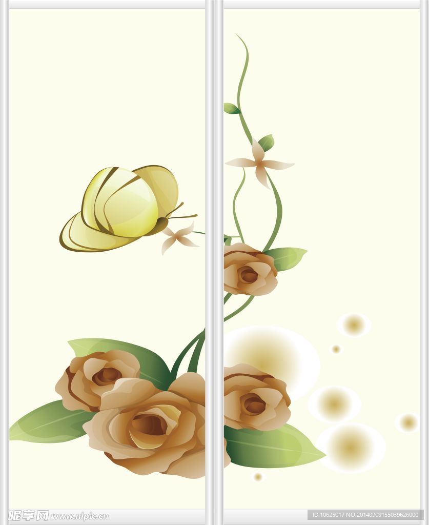 花朵移门