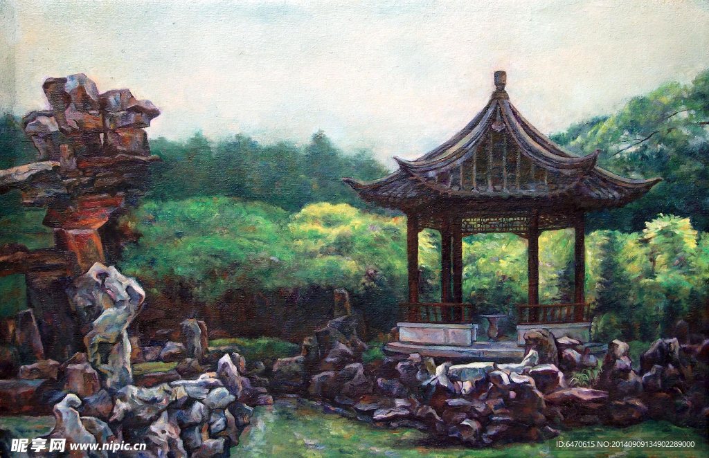 油画园林