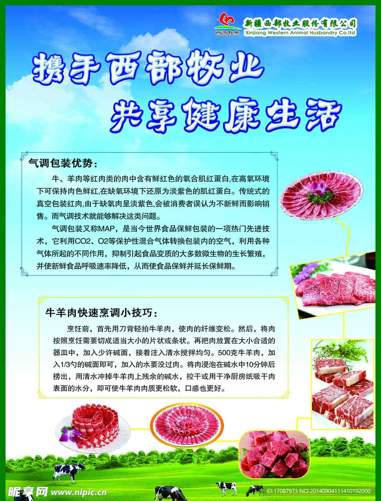 西部牧业宣传页  蓝天