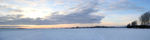 夕阳下的雪景