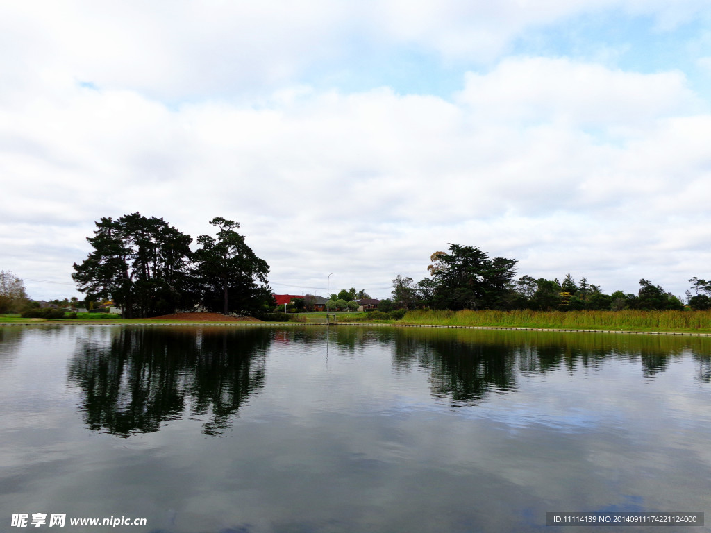 新西兰野鸭湖风景