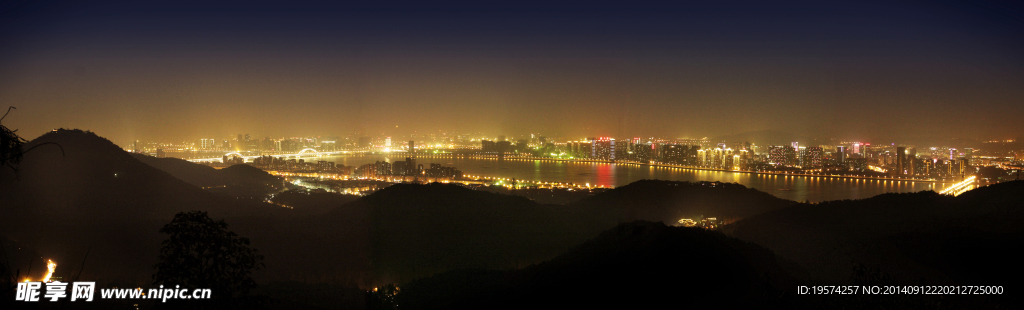 钱江夜景全景