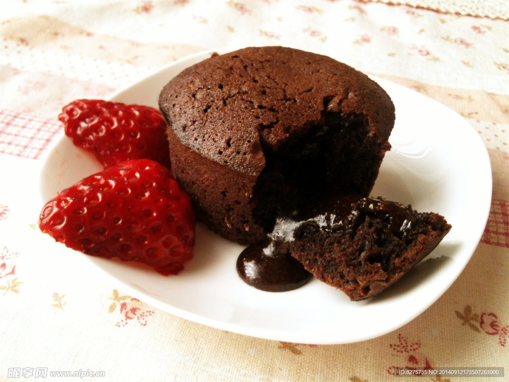 熔岩巧克力 甜点 蛋糕