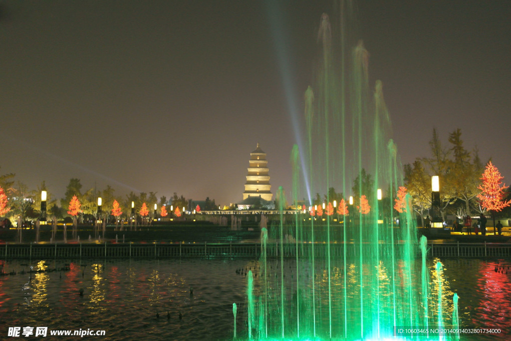 中国夜景 大雁塔
