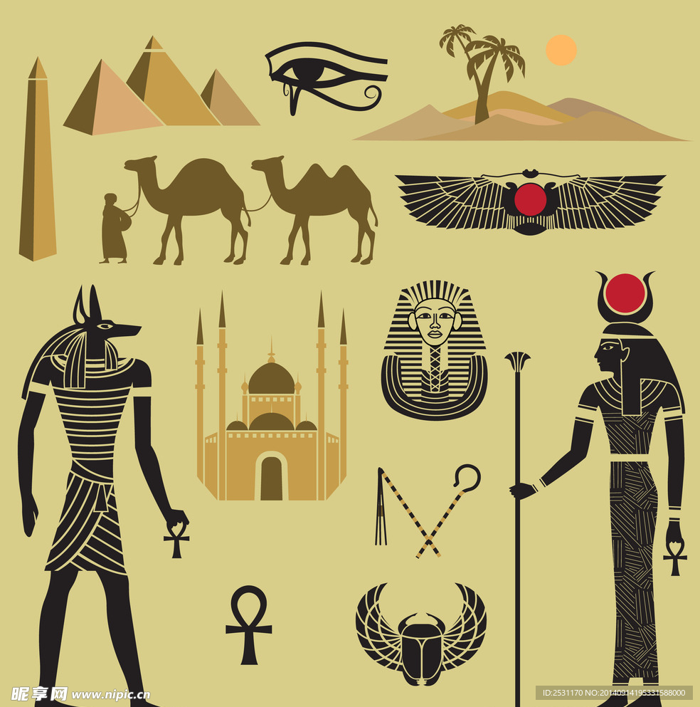 手绘埃及插图