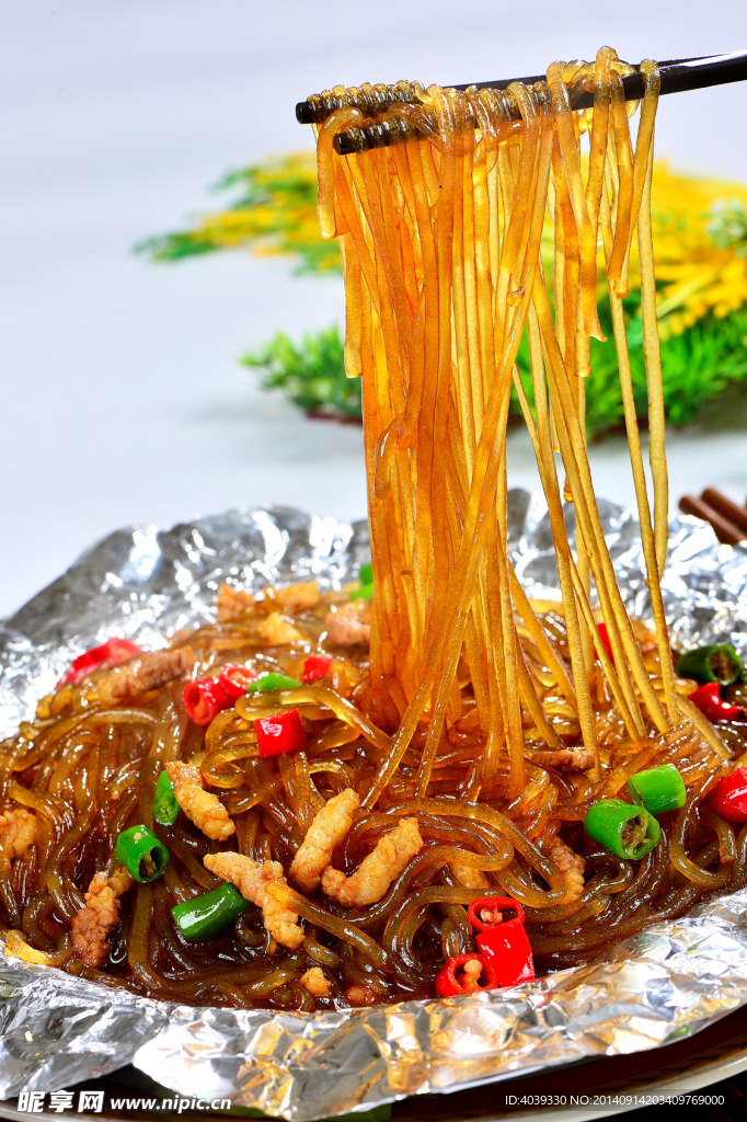 铁板肉沫粉丝