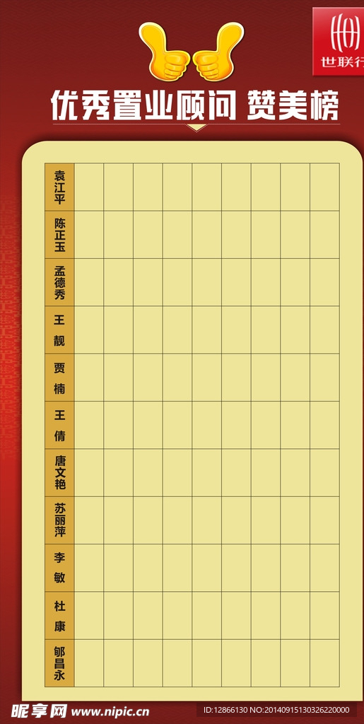 置业顾问赞美榜