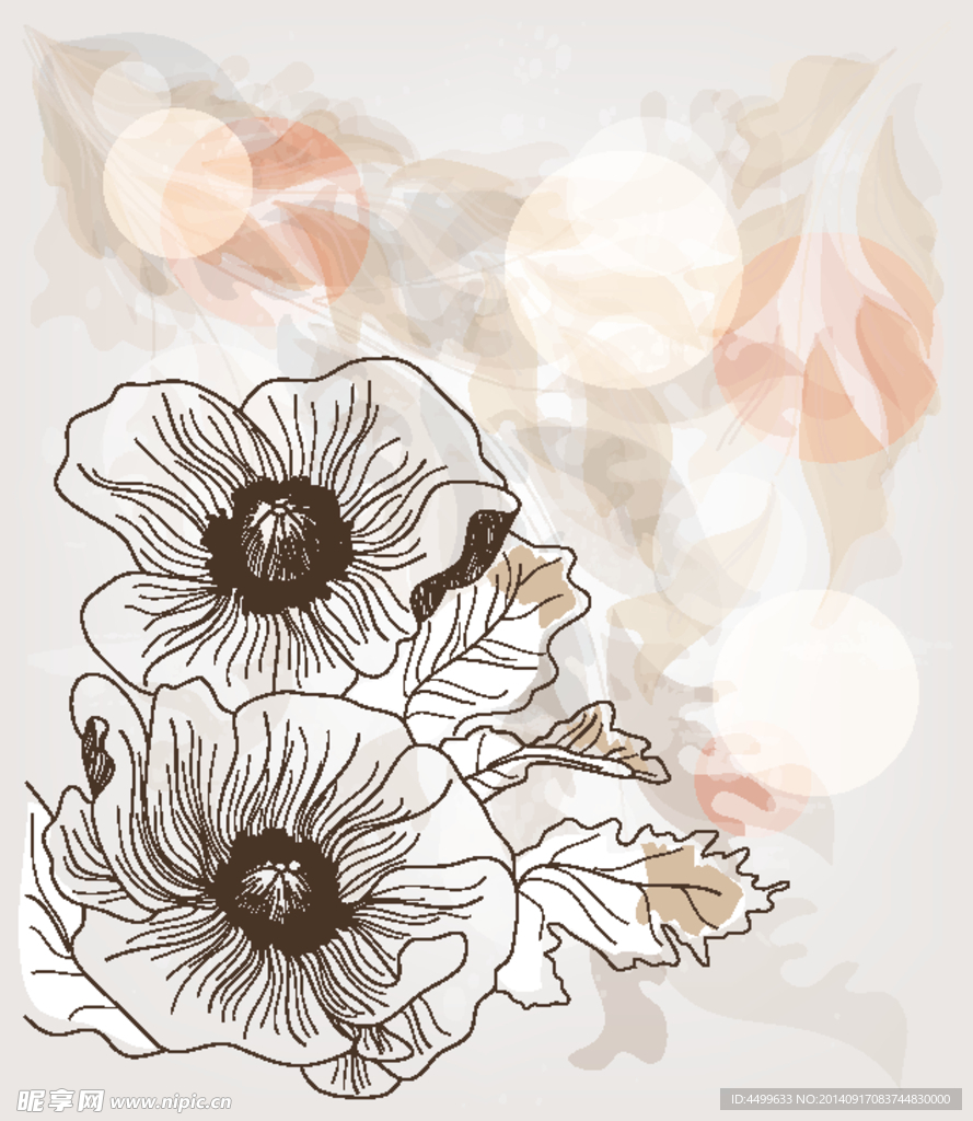 手绘鲜花