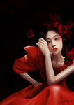手绘美女