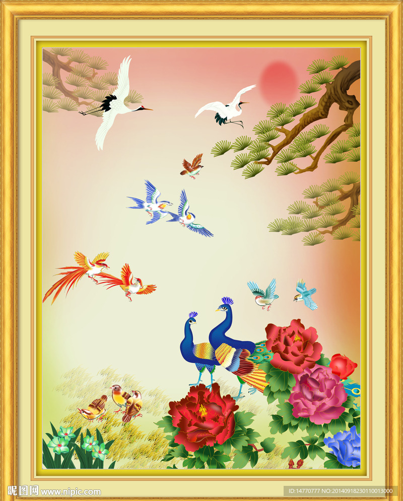 花鸟图 孔雀图