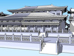 古建大殿3D模型