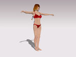 美女站式3D模型