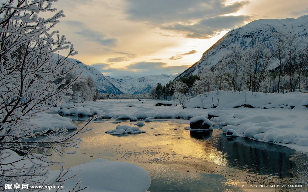 下雪天的美景