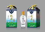 多边形蒙古包式分层图酒包装（展开）