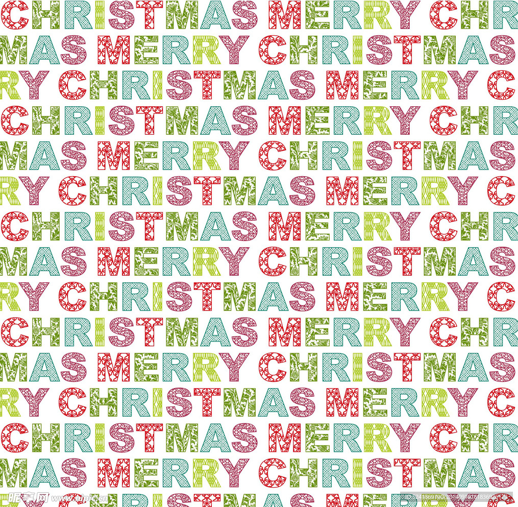 圣诞素材字母设计底纹