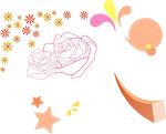 矢量花朵 星星