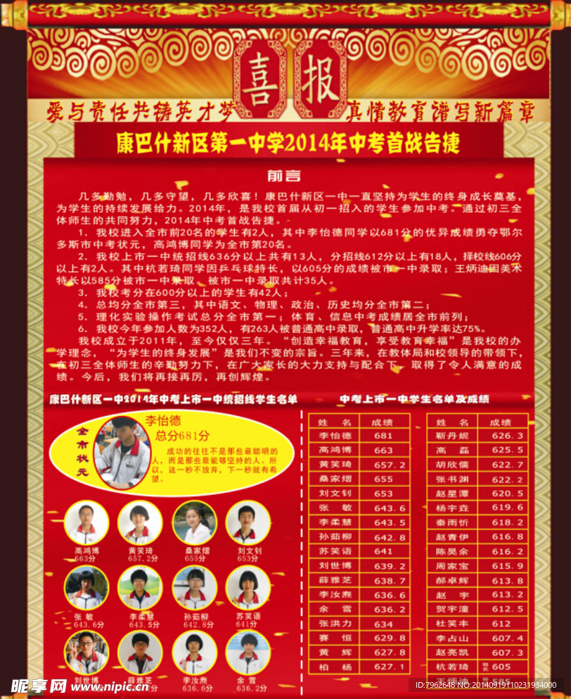 喜报