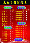 价目表