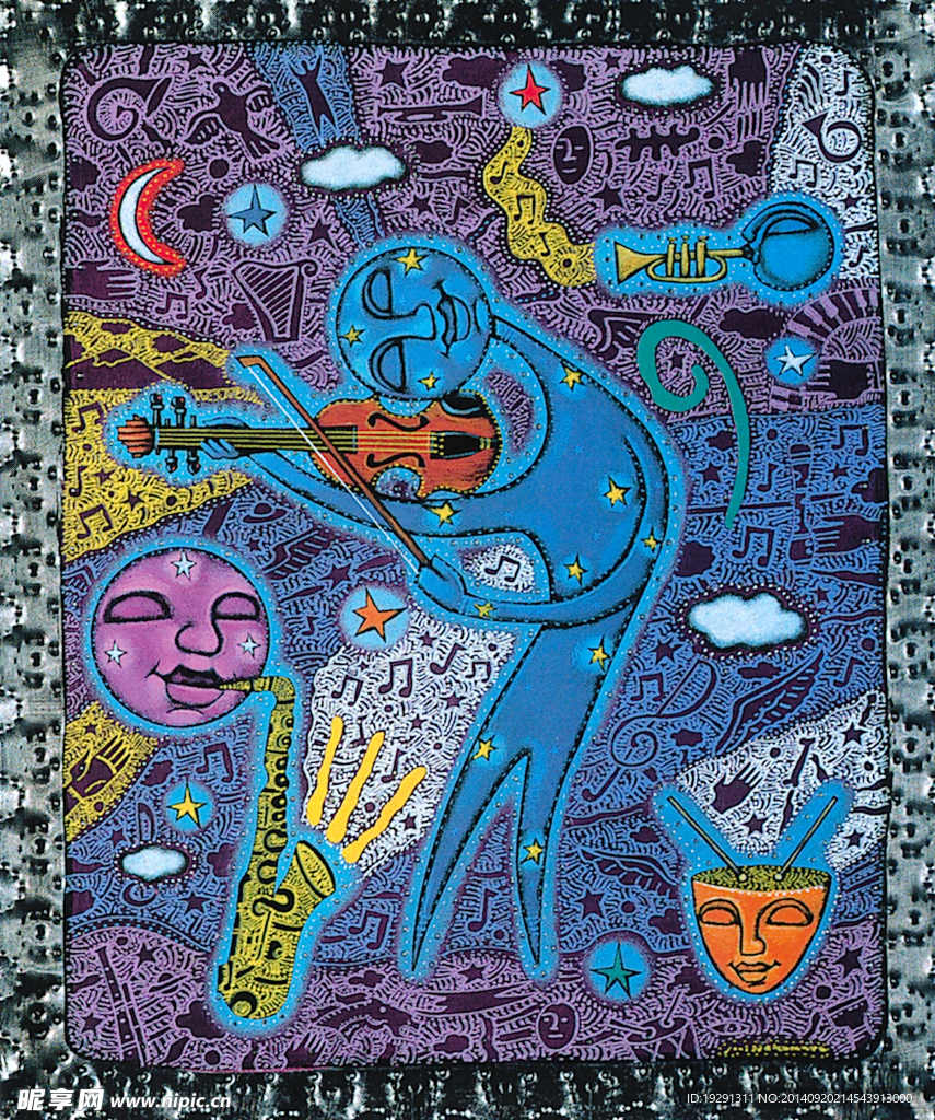 头像怪状插画