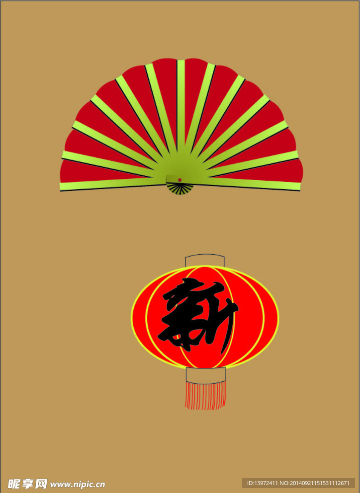 灯笼  扇子