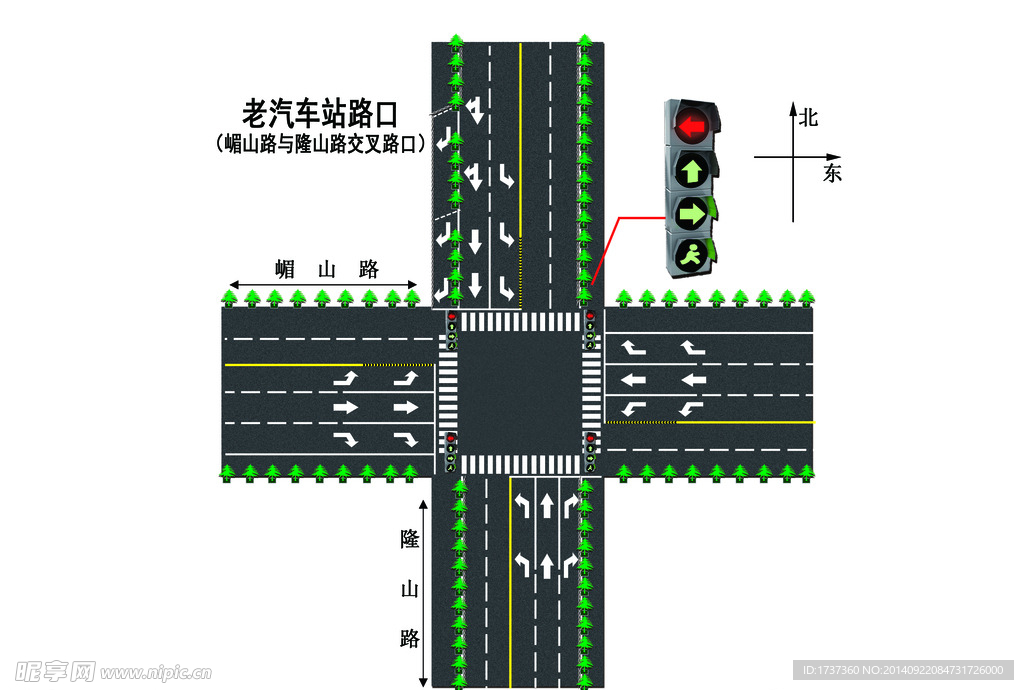 交通道路行驶示意图