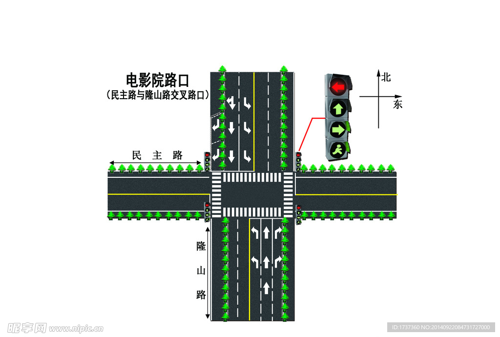 交通道路行驶示意图