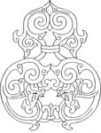 矢量线稿 图腾 花纹 