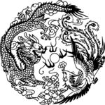 鸟 飞鸟 凤凰 矢量线