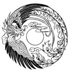 鸟 飞鸟 凤凰 矢量线