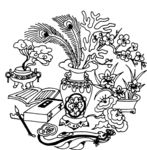吉祥花纹 花瓶 吉祥图