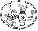 吉祥花纹 花瓶 吉祥图