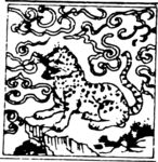 豹子 祥云 矢量鸟 鹤 