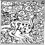 豹子 祥云 矢量鸟 鹤 