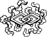 吉祥图腾 剪影 印花 
