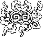吉祥图腾 剪影 印花 