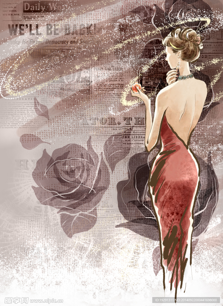 美女插画