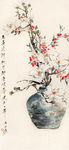 桃花玉兰同春
