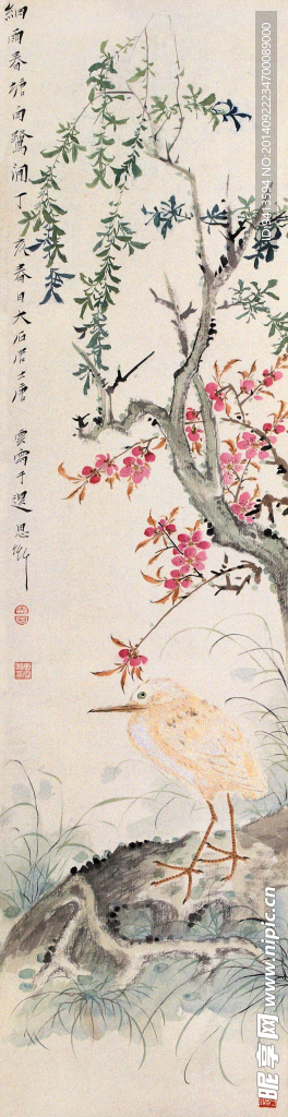 细雨春塘